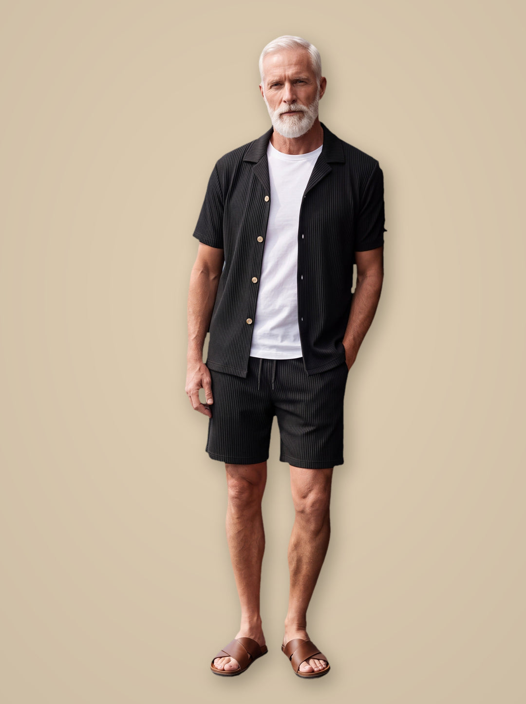 Garfield two piece set in Black, studio - Gentlemens Manor