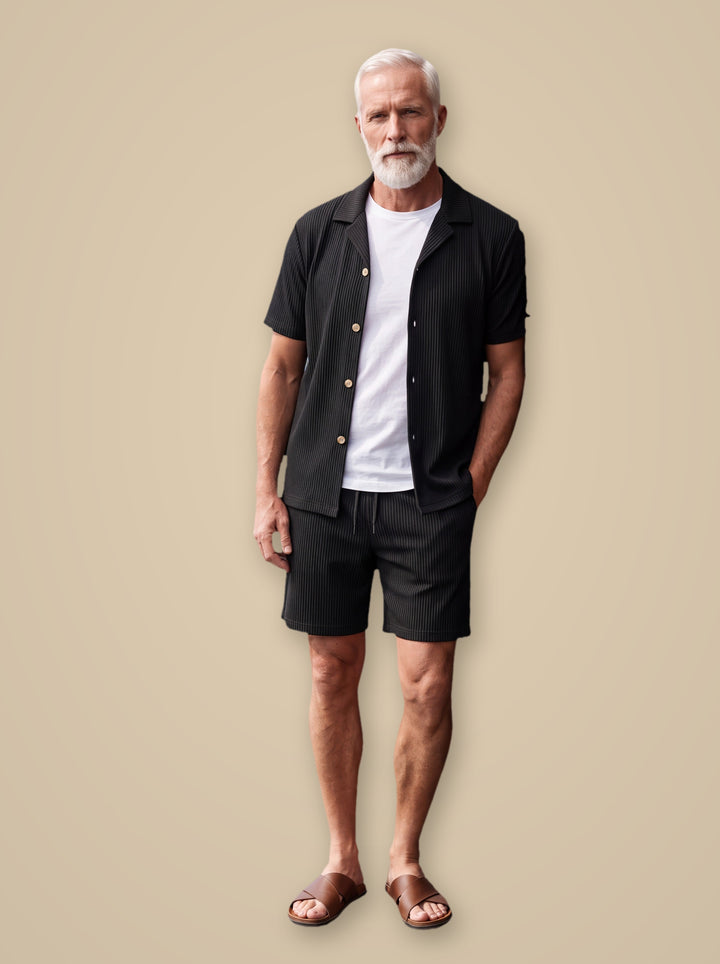Garfield two piece set in Black, studio - Gentlemens Manor