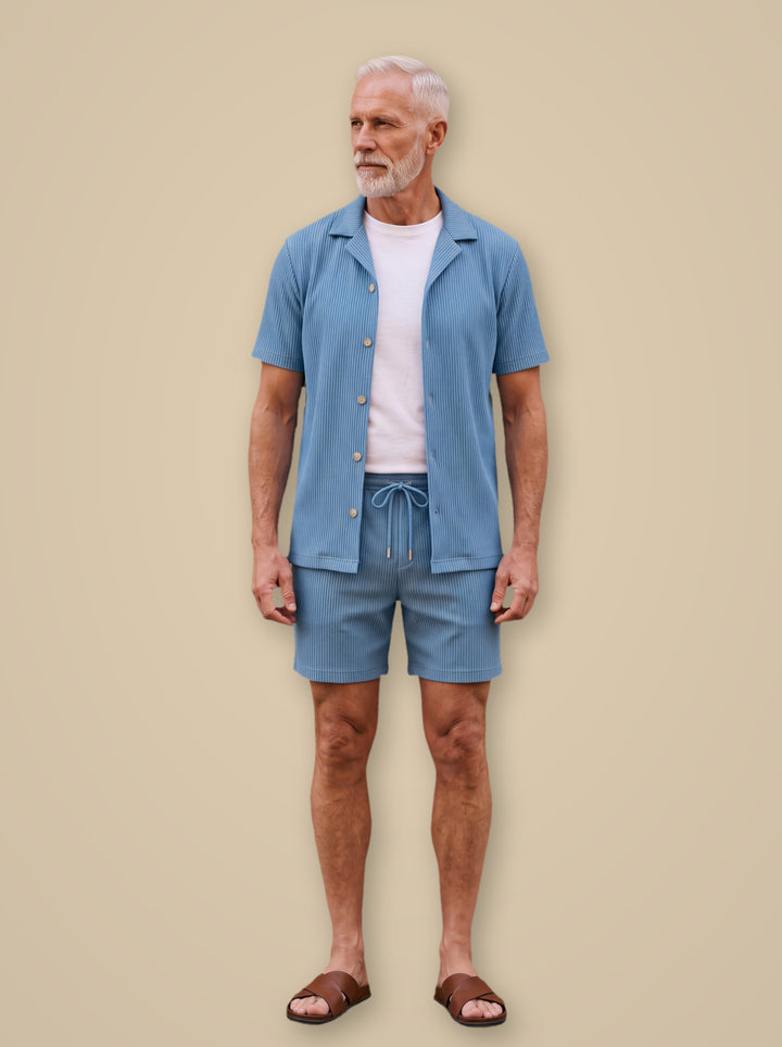 Garfield two piece set in Blue, studio - Gentlemens Manor