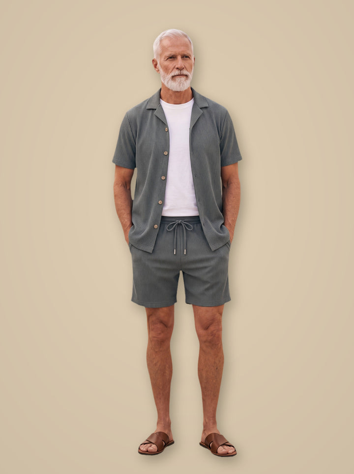 Garfield two piece set in Charcoal, studio - Gentlemens Manor
