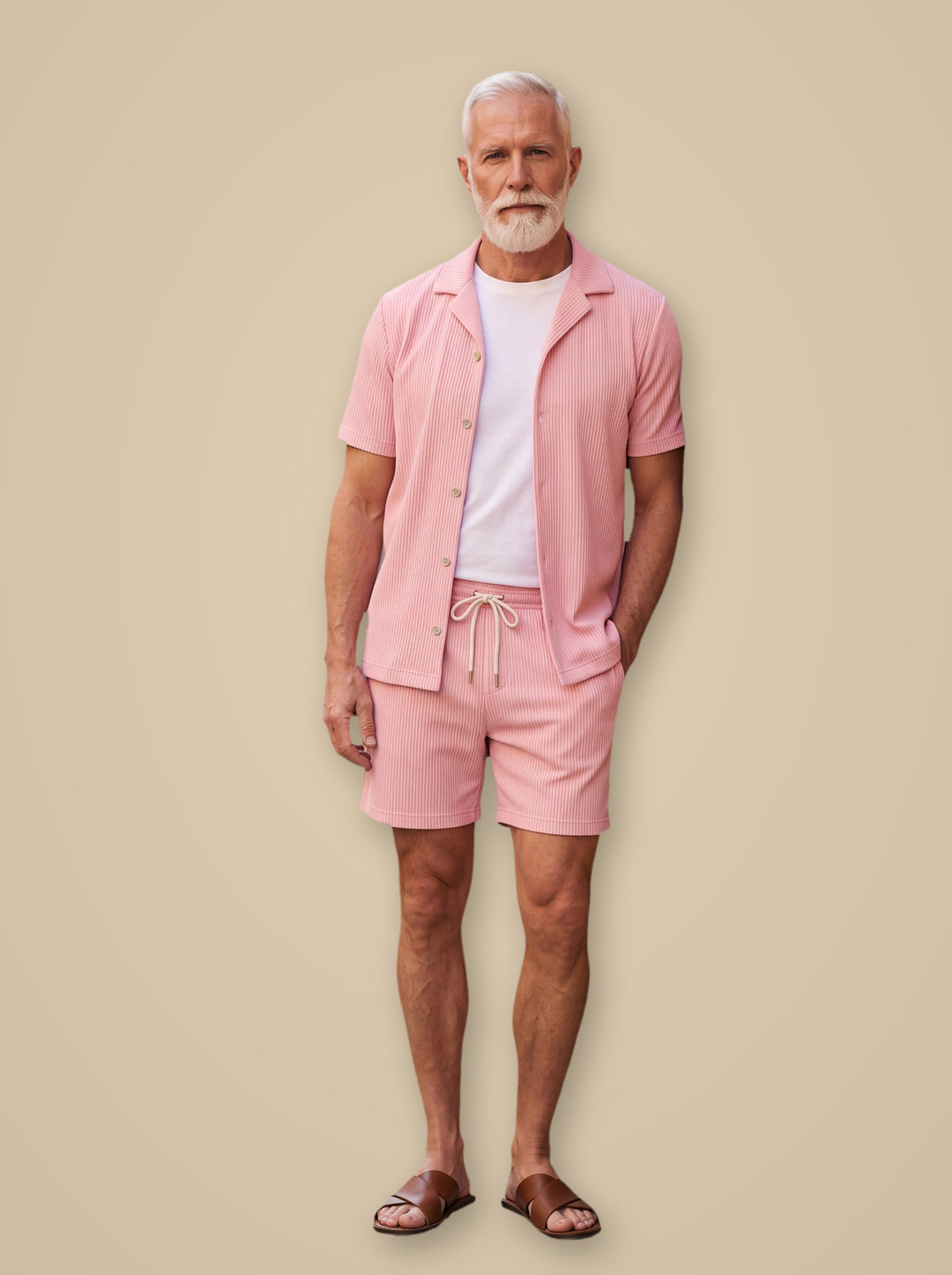Garfield two piece set in Pink, studio - Gentlemens Manor