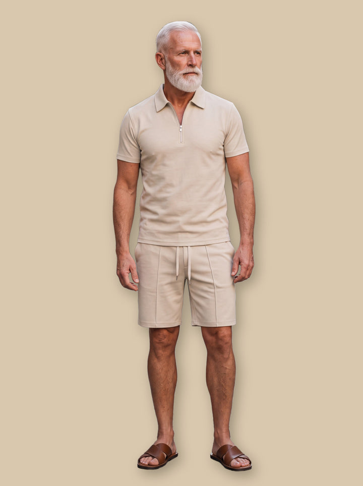 Garrett two piece set in Sand, studio - Gentlemens Manor