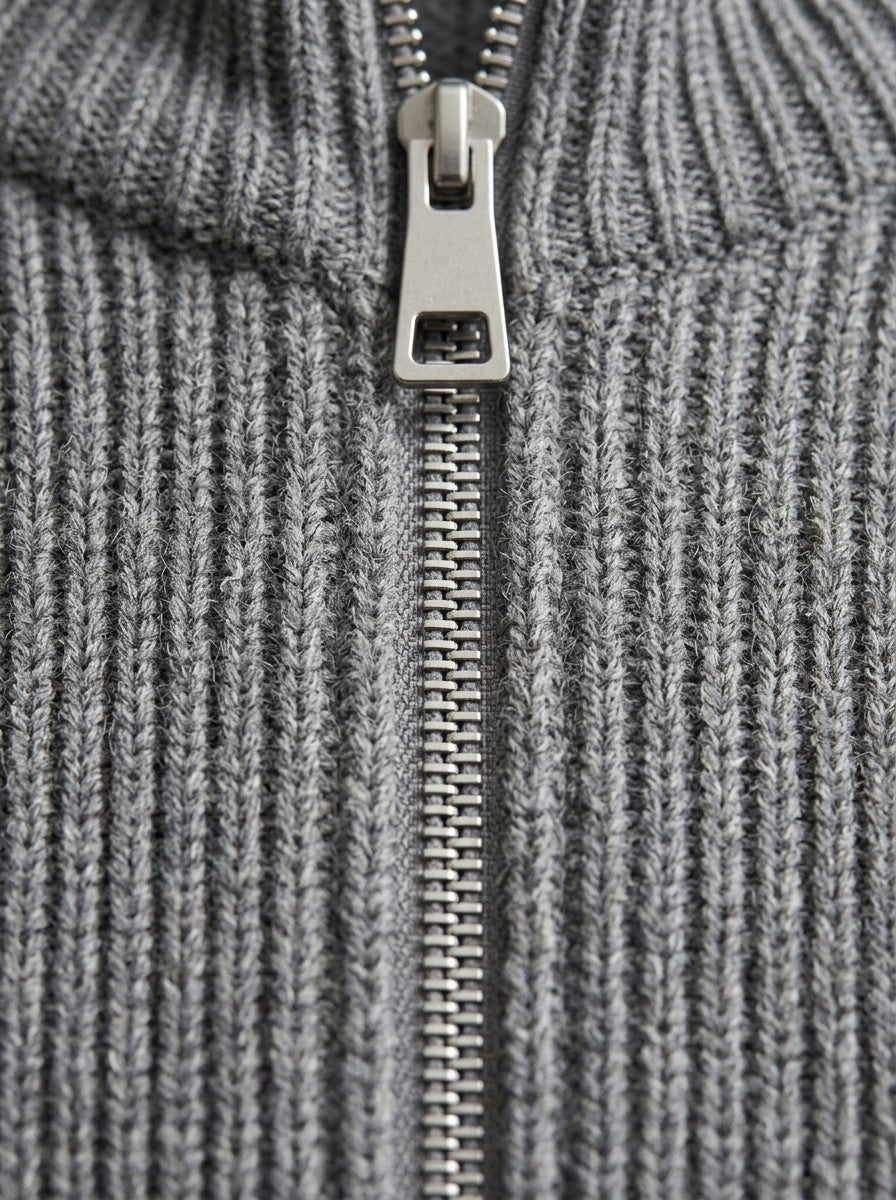 Garrick zip cardigan, fabric close up, Gentlemens Manor