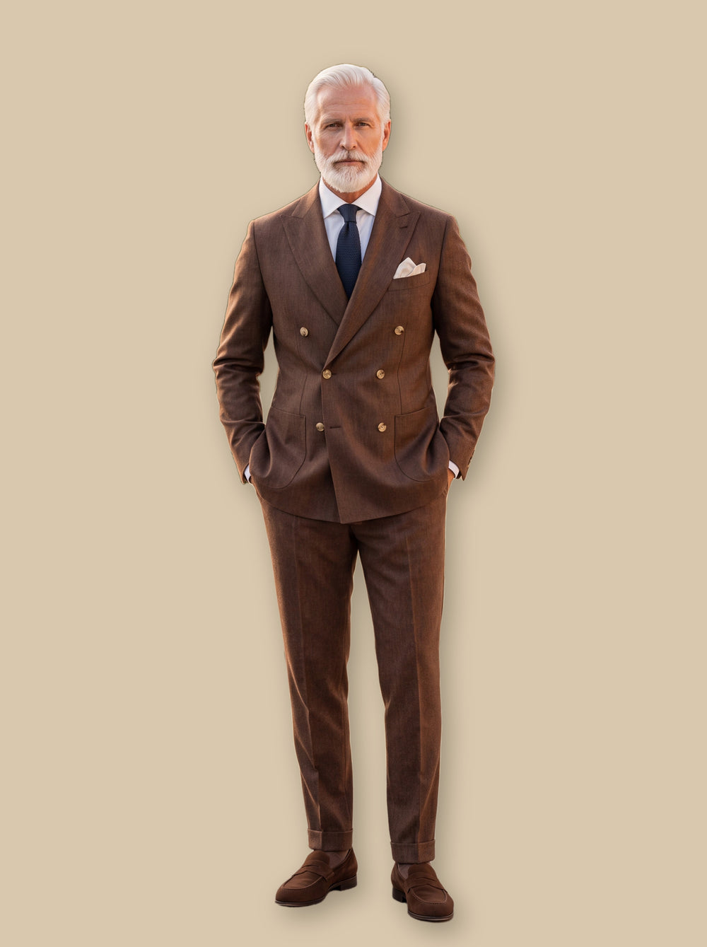 Garrison two piece set in Brown, studio - Gentlemens Manor