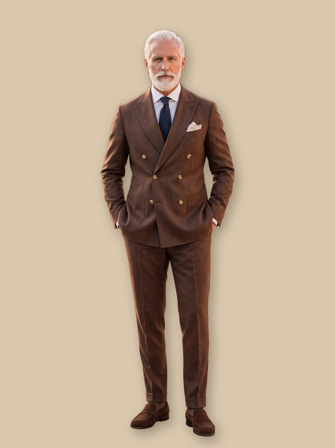 Garrison two piece set in Brown, studio - Gentlemens Manor