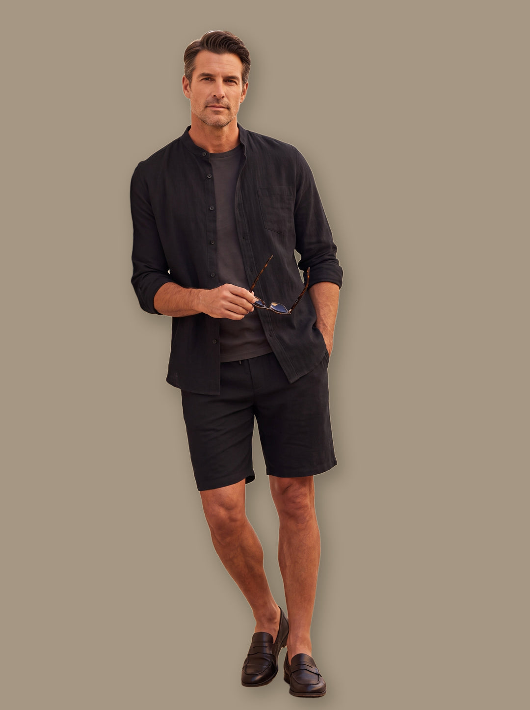 Gene two piece set in Black, studio - Gentlemens Manor