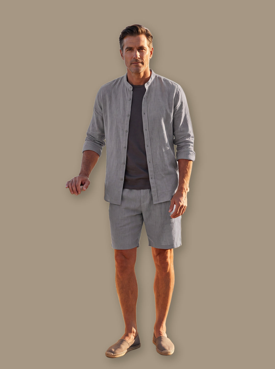 Gene two piece set in Grey, studio - Gentlemens Manor