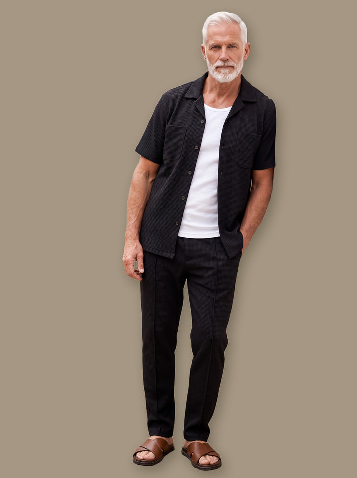 Gideon two piece set in Black, studio - Gentlemens Manor
