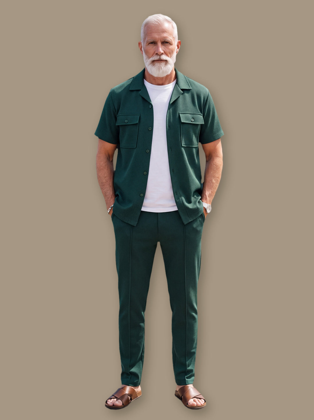 Gideon two piece set in Green, studio - Gentlemens Manor