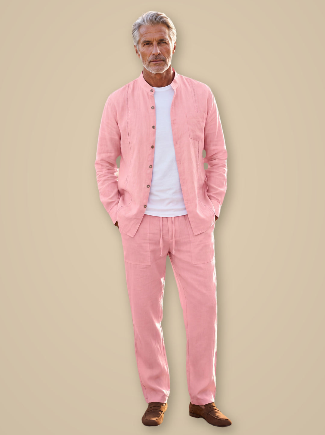 Glenn two piece set in Pink, studio - Gentlemens Manor