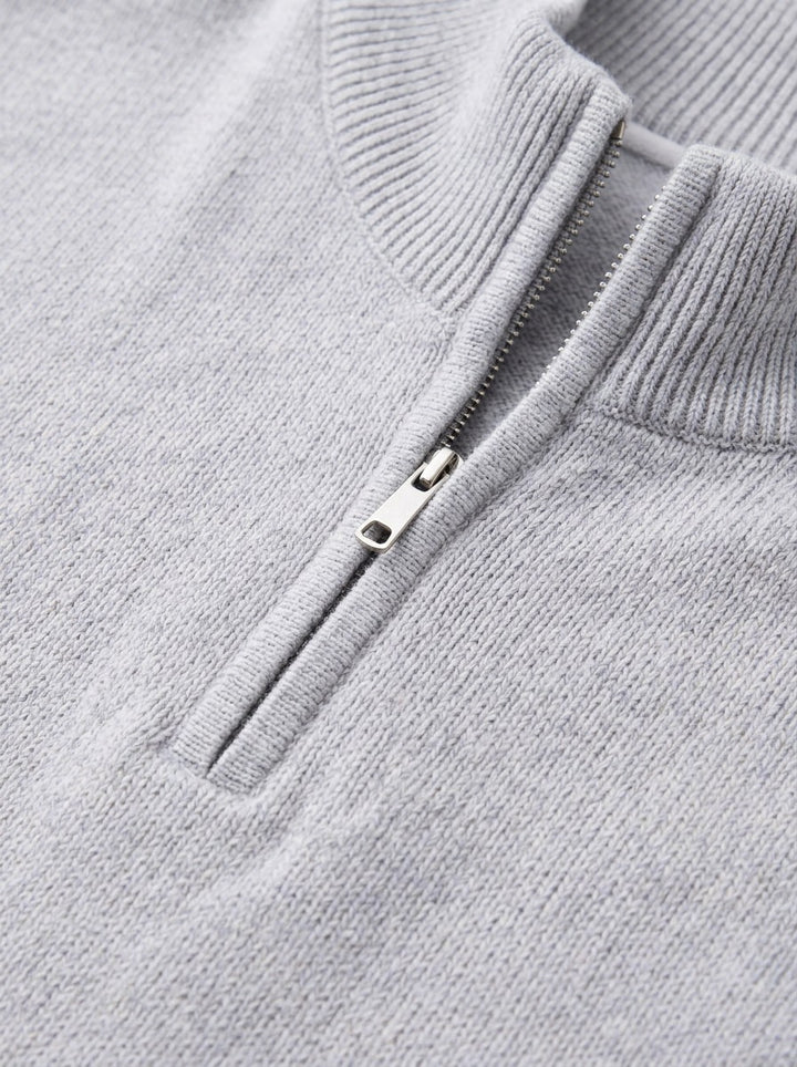 Godfrey half zip sweater, fabric close up, Gentlemens Manor