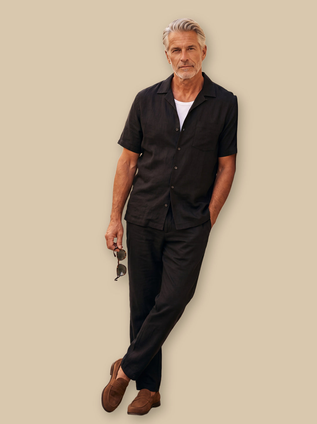 Grady two piece set in Black, studio - Gentlemens Manor