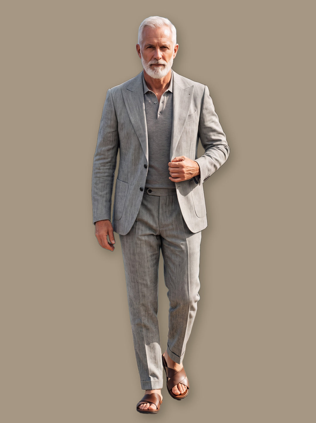 Grant two piece set in Grey, studio - Gentlemens Manor