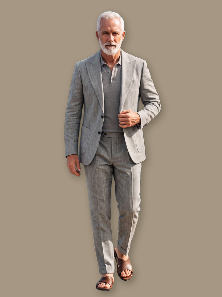 Grant two piece set in Grey, studio - Gentlemens Manor