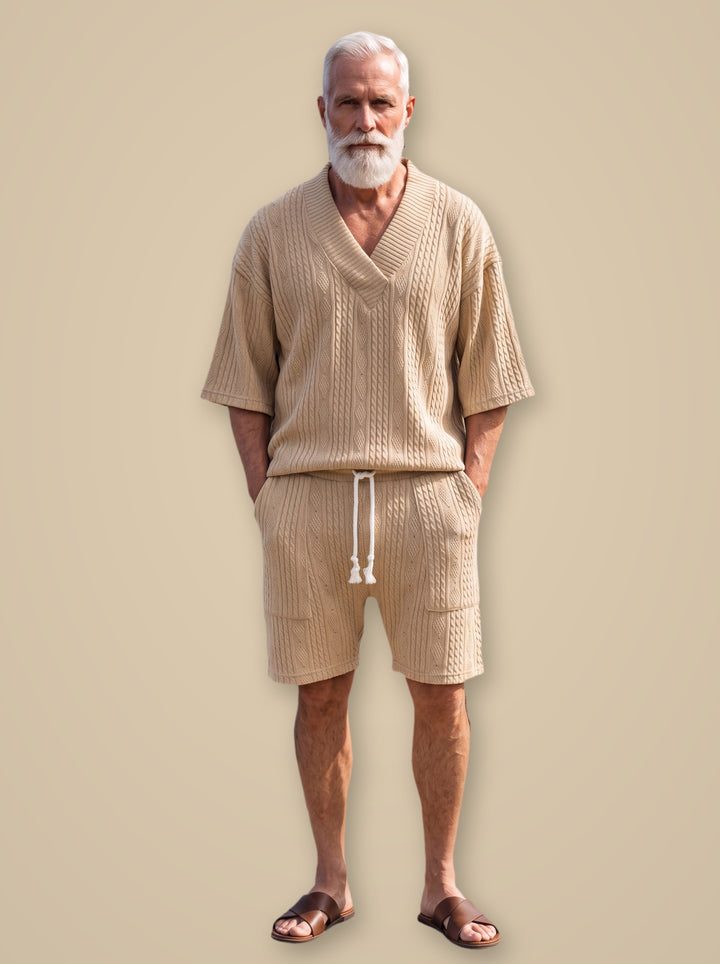 Grant two piece set in Sand, studio - Gentlemens Manor