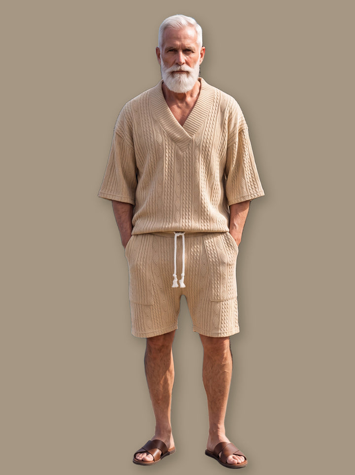 Grant two piece set in Sand, studio - Gentlemens Manor