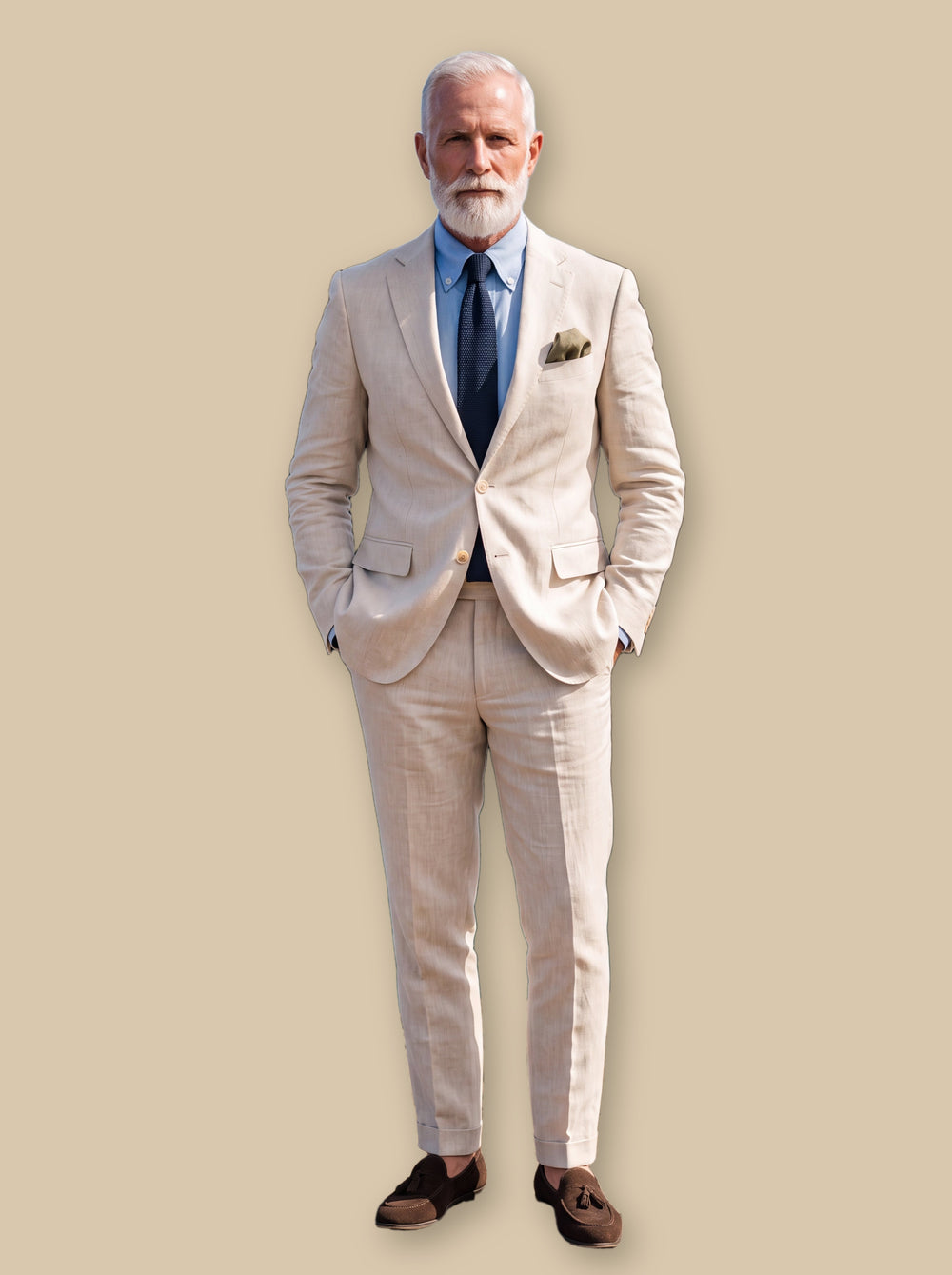 Granville blazer suit in Beige, studio - Gentlemens Manor