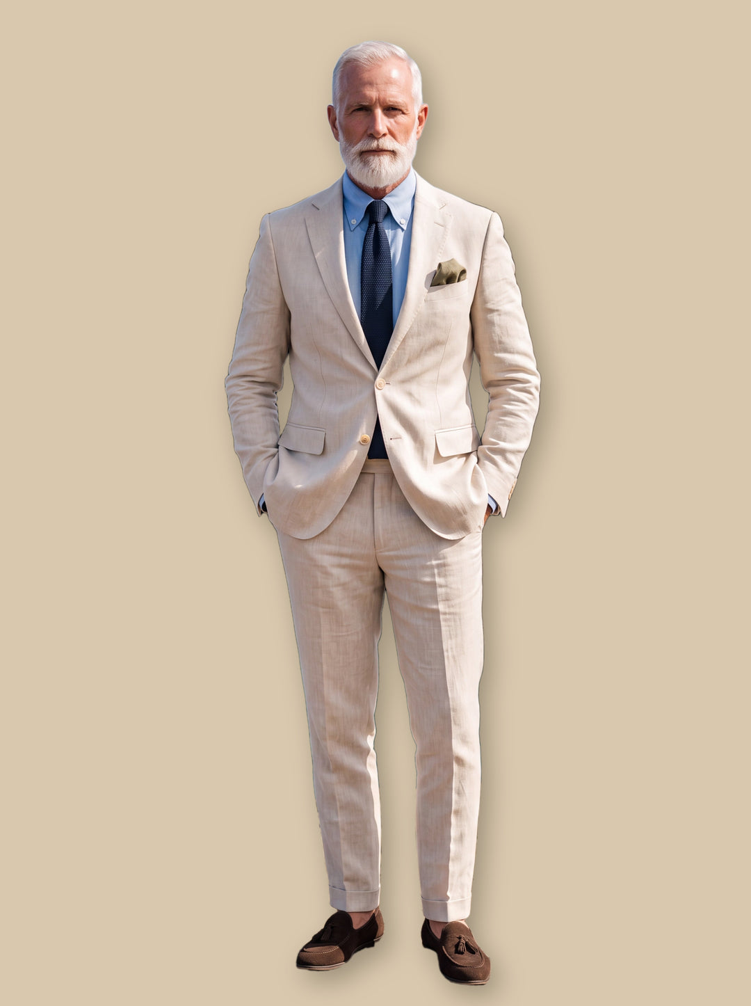 Granville blazer suit in Beige, studio - Gentlemens Manor