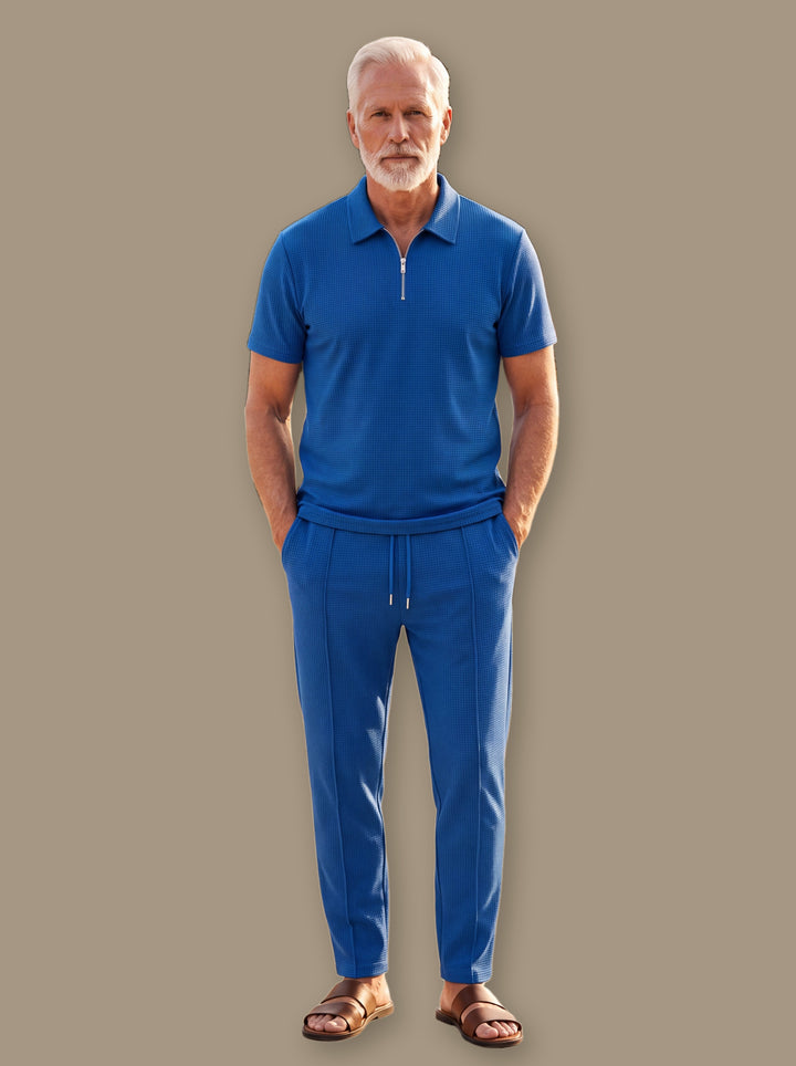 Gregory two piece set in Blue, studio - Gentlemens Manor