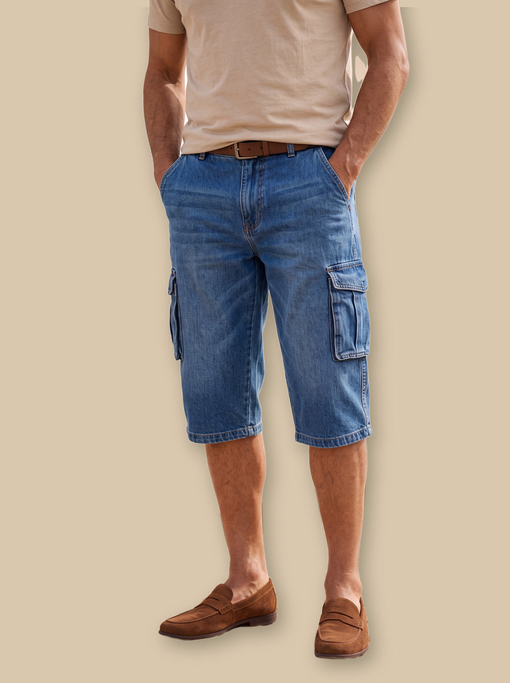 Grover summer shorts in Blue, studio - Gentlemens Manor