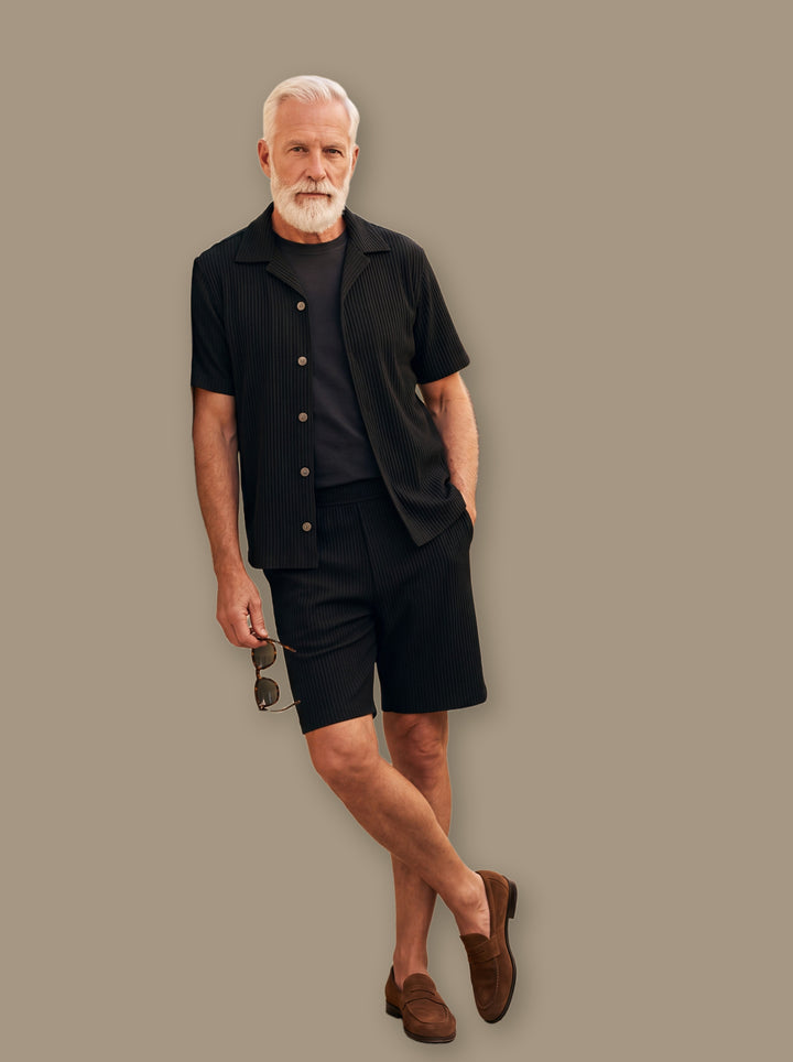Grover two piece set in Black, studio - Gentlemens Manor