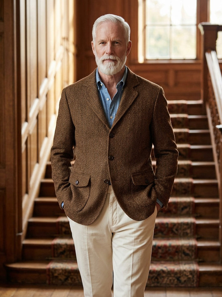 Gus blazer in Dark Brown, lifestyle, Gentlemens Manor