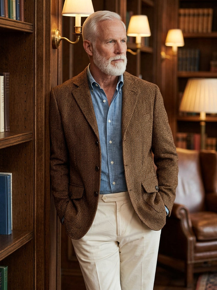 Gus blazer in Dark Brown, lifestyle, Gentlemens Manor