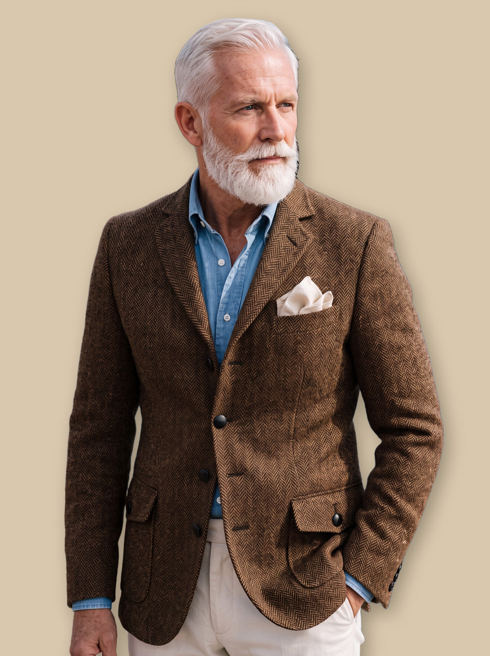 Gus blazer suit in Dark Brown, studio - Gentlemens Manor