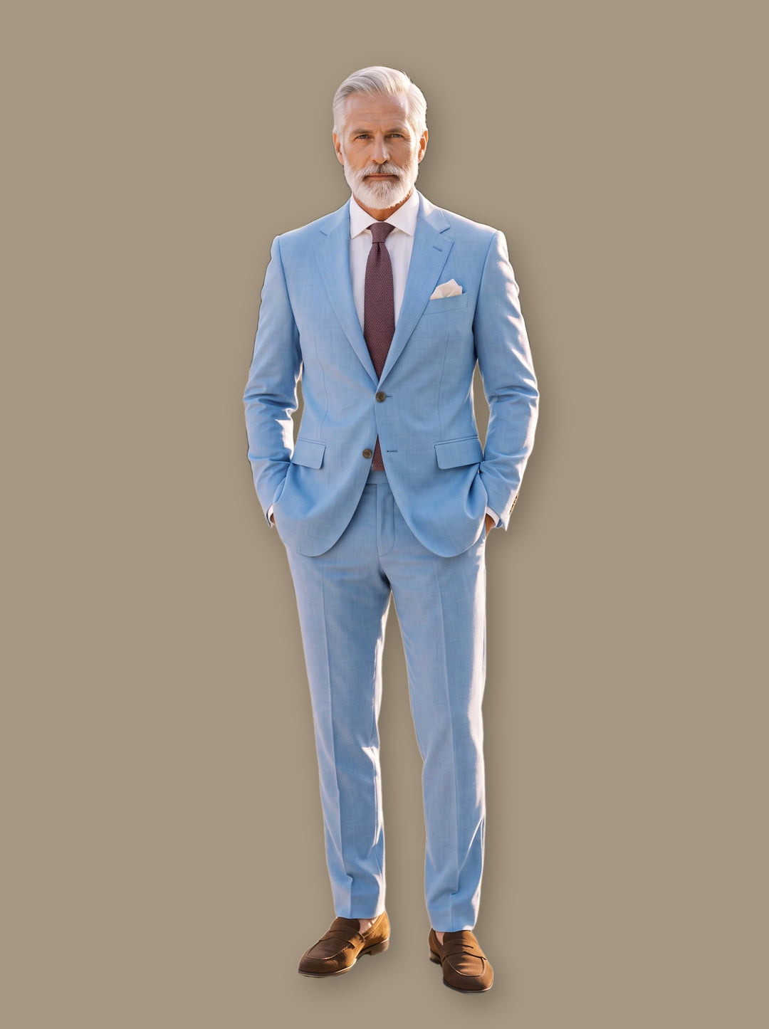 Guy two piece set in Light Blue, studio - Gentlemens Manor
