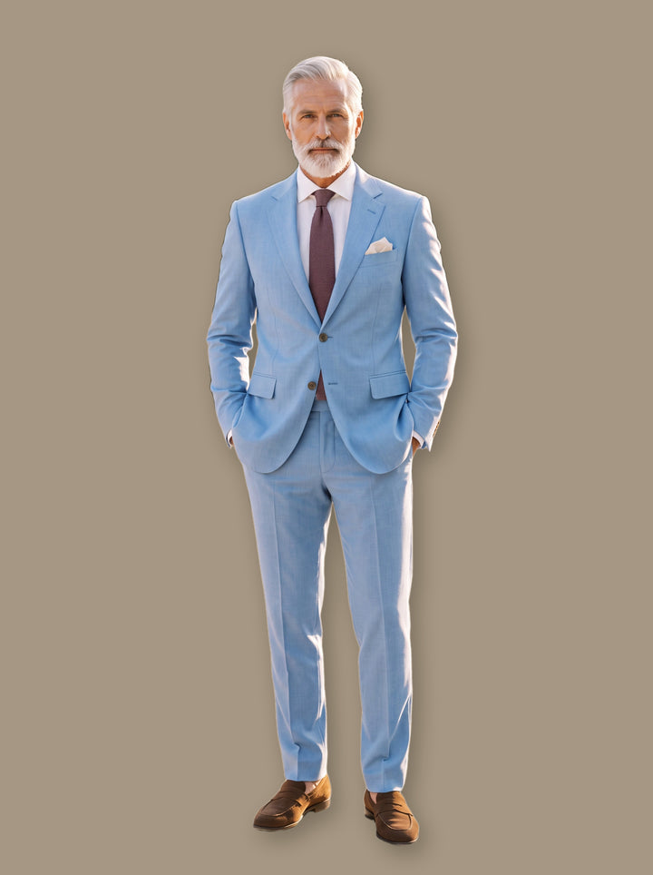 Guy two piece set in Light Blue, studio - Gentlemens Manor