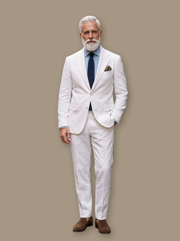 Guy two piece set in White, studio - Gentlemens Manor