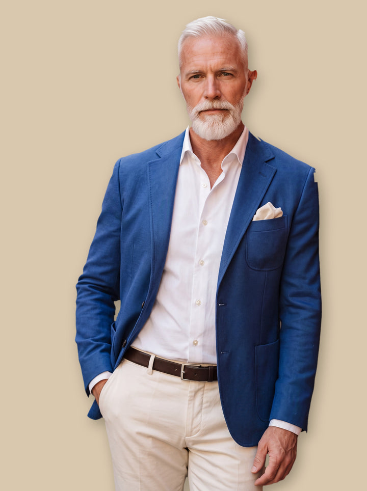 Hadley blazer suit in Blue, studio - Gentlemens Manor