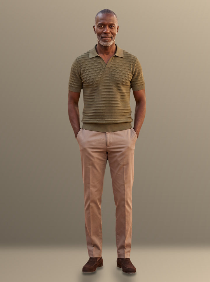 Halstead polo and trousers set in Olive, studio, Gentlemens Manor