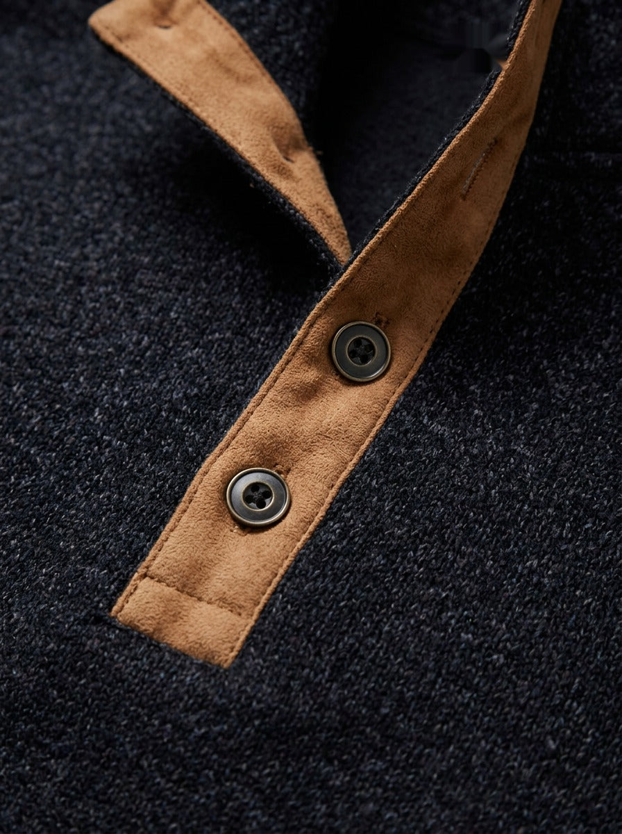 Hammond stand collar sweater, fabric close up, Gentlemens Manor