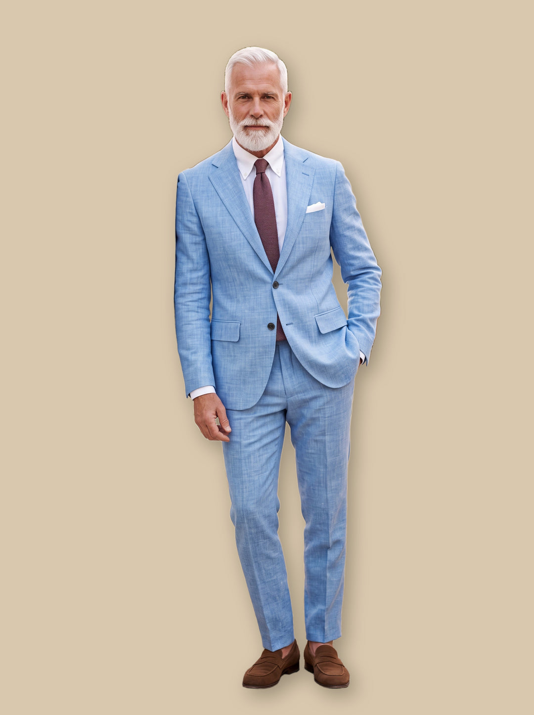 Hank two piece set in Light Blue, studio - Gentlemens Manor