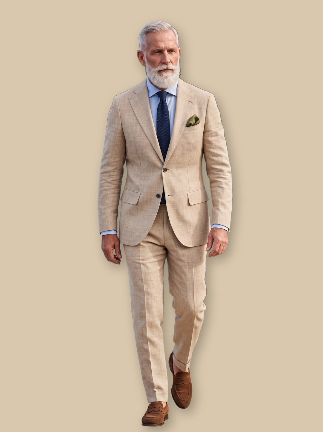 Hank two piece set in Sand, studio - Gentlemens Manor