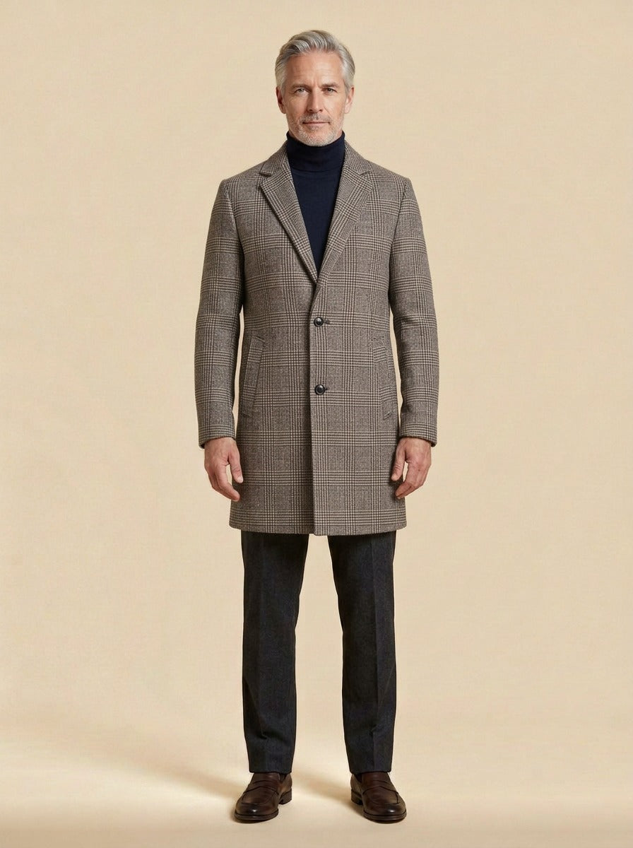Harding overcoat in Brown, studio, Gentlemens Manor