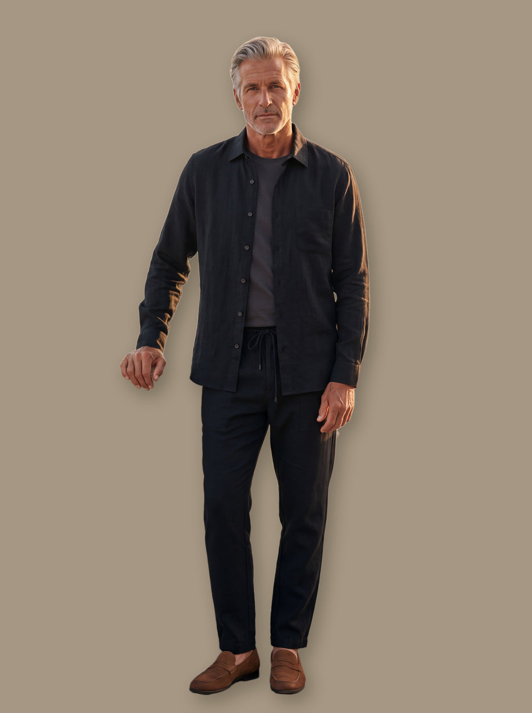 Hardy two piece set in Black, studio - Gentlemens Manor