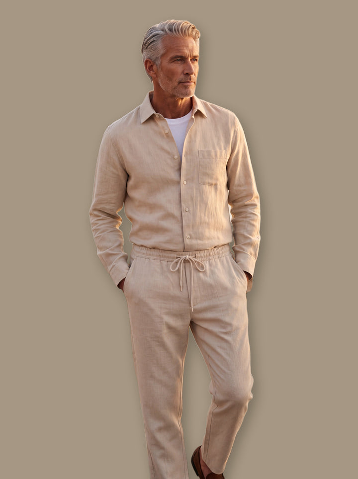 Hardy two piece set in Sand, studio - Gentlemens Manor