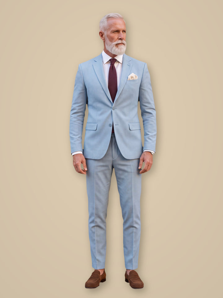 Harlan blazer suit in Light Blue, studio - Gentlemens Manor