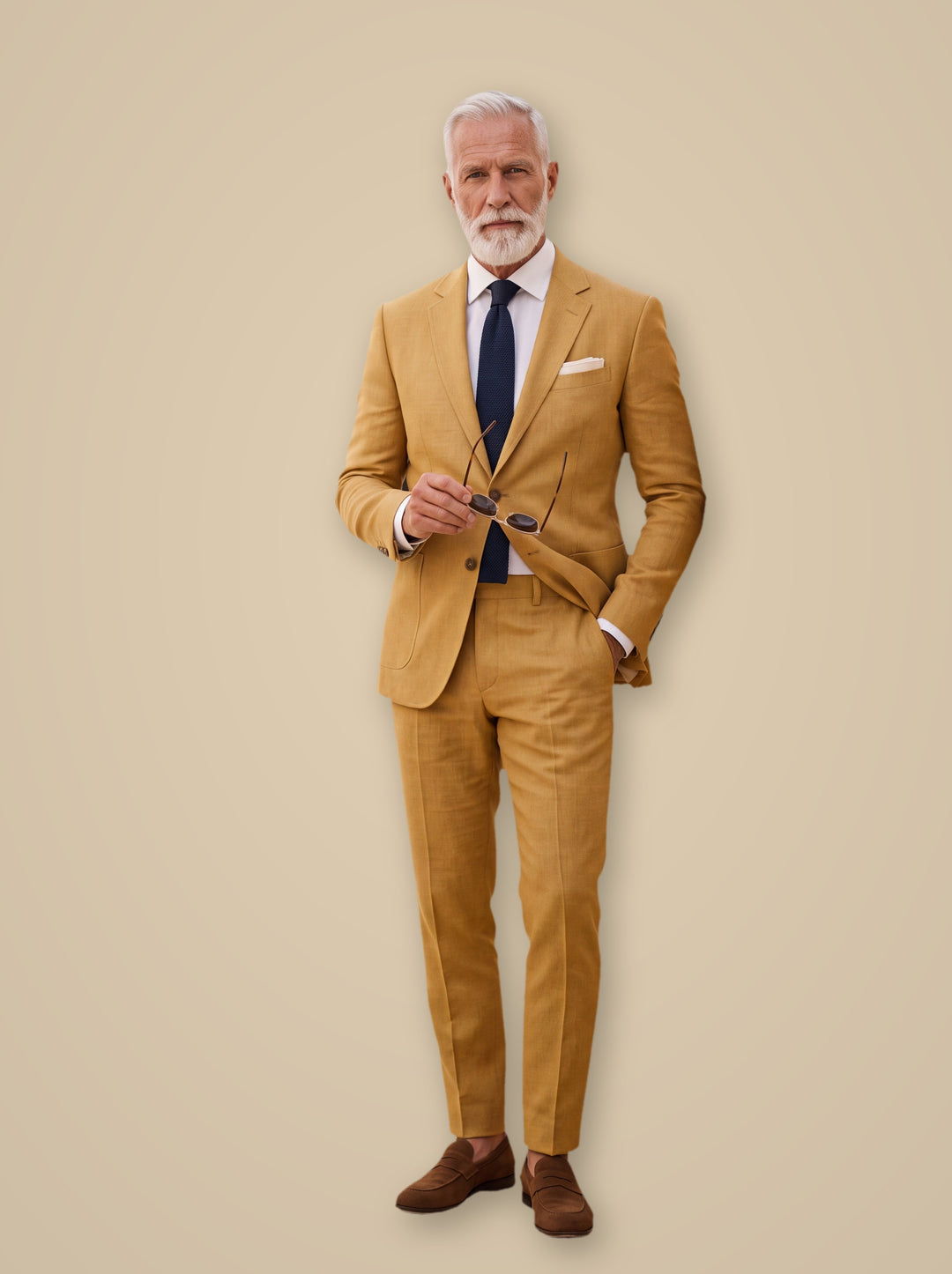 Harlan blazer suit in Mustard, studio - Gentlemens Manor