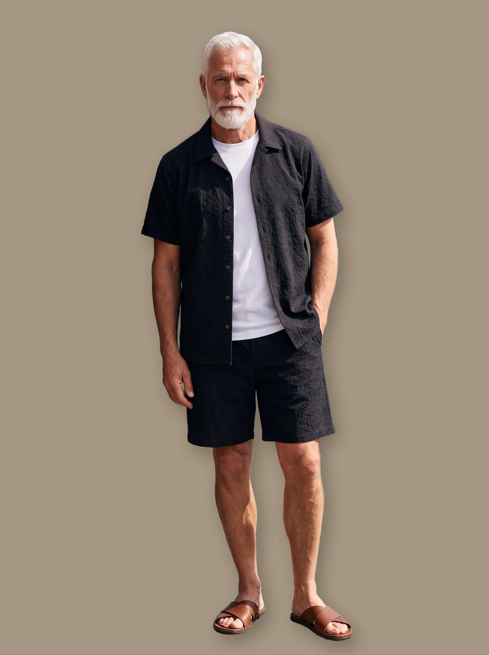 Harley two piece set in Black, studio - Gentlemens Manor