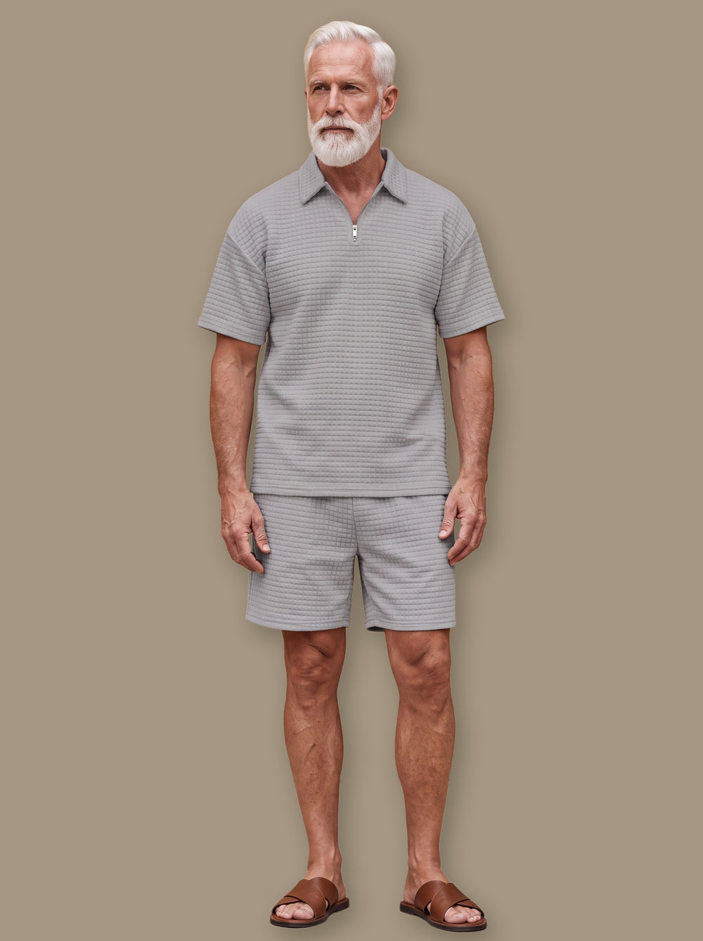 Harris two piece set in Grey, studio - Gentlemens Manor