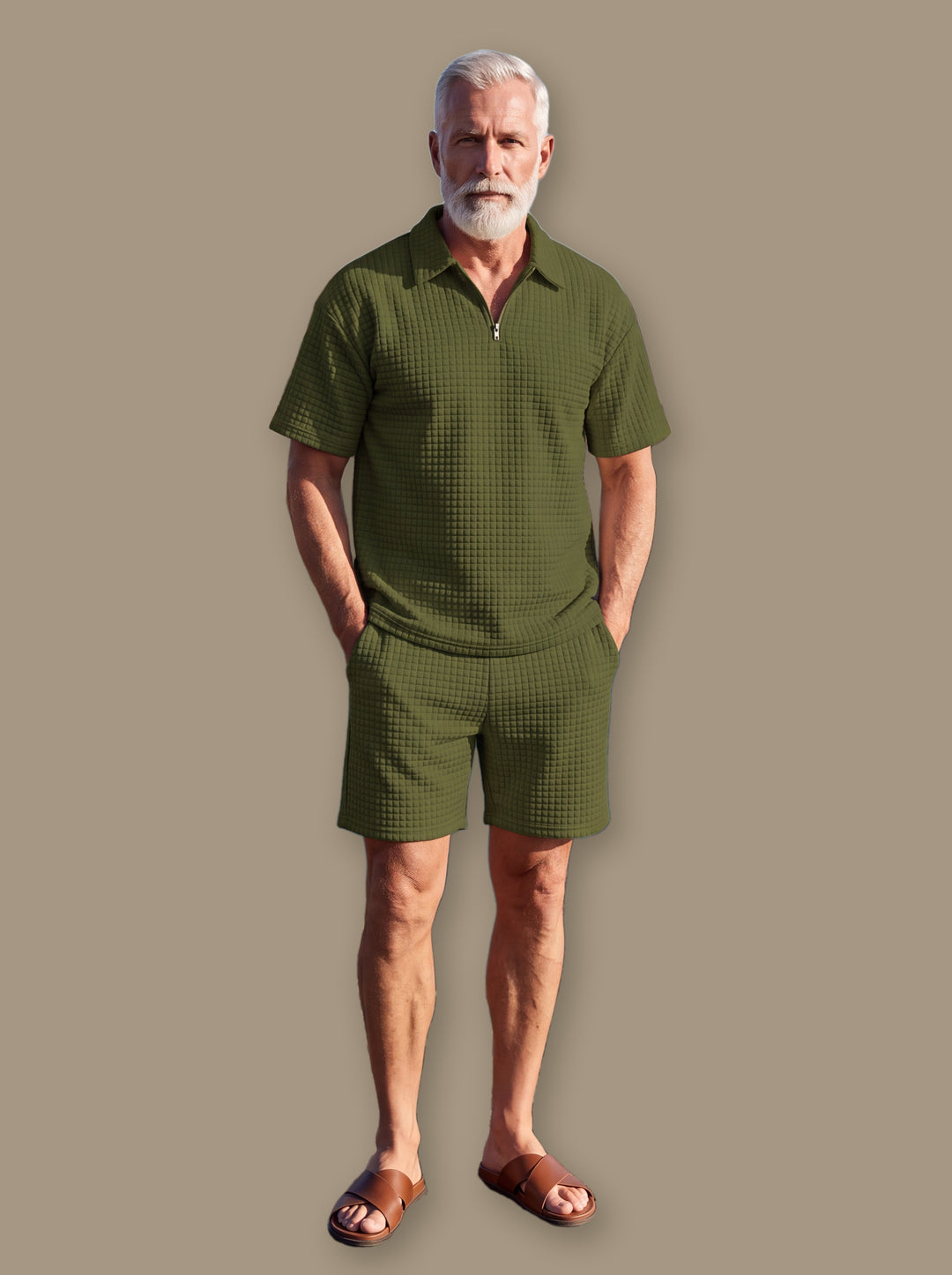 Harris two piece set in Olive, studio - Gentlemens Manor