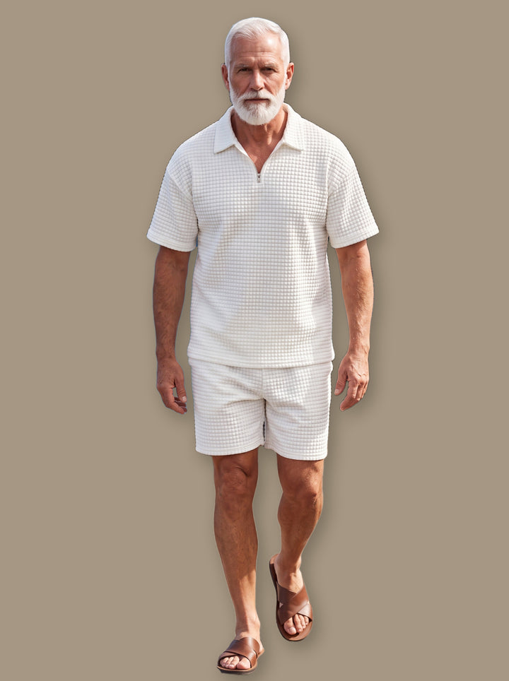 Harris two piece set in White, studio - Gentlemens Manor
