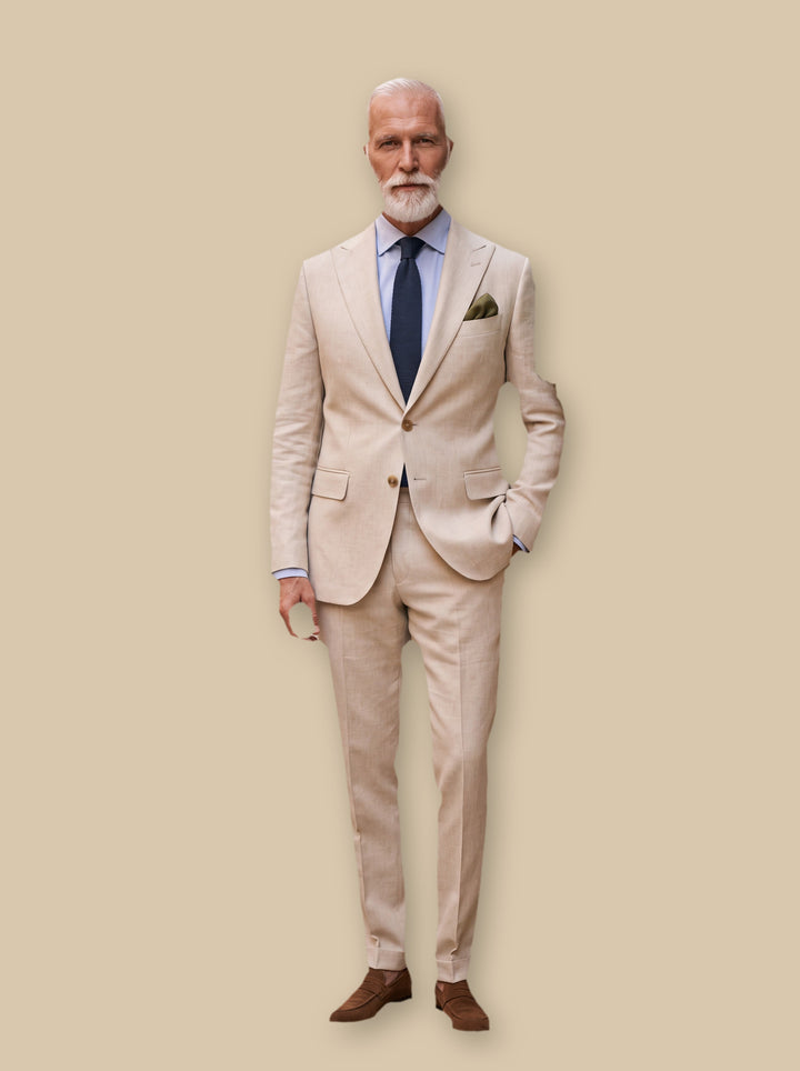 Harrison blazer suit in Beige, studio - Gentlemens Manor