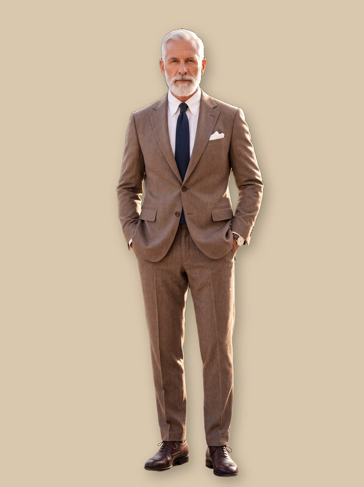 Harrison blazer suit in Brown, studio - Gentlemens Manor