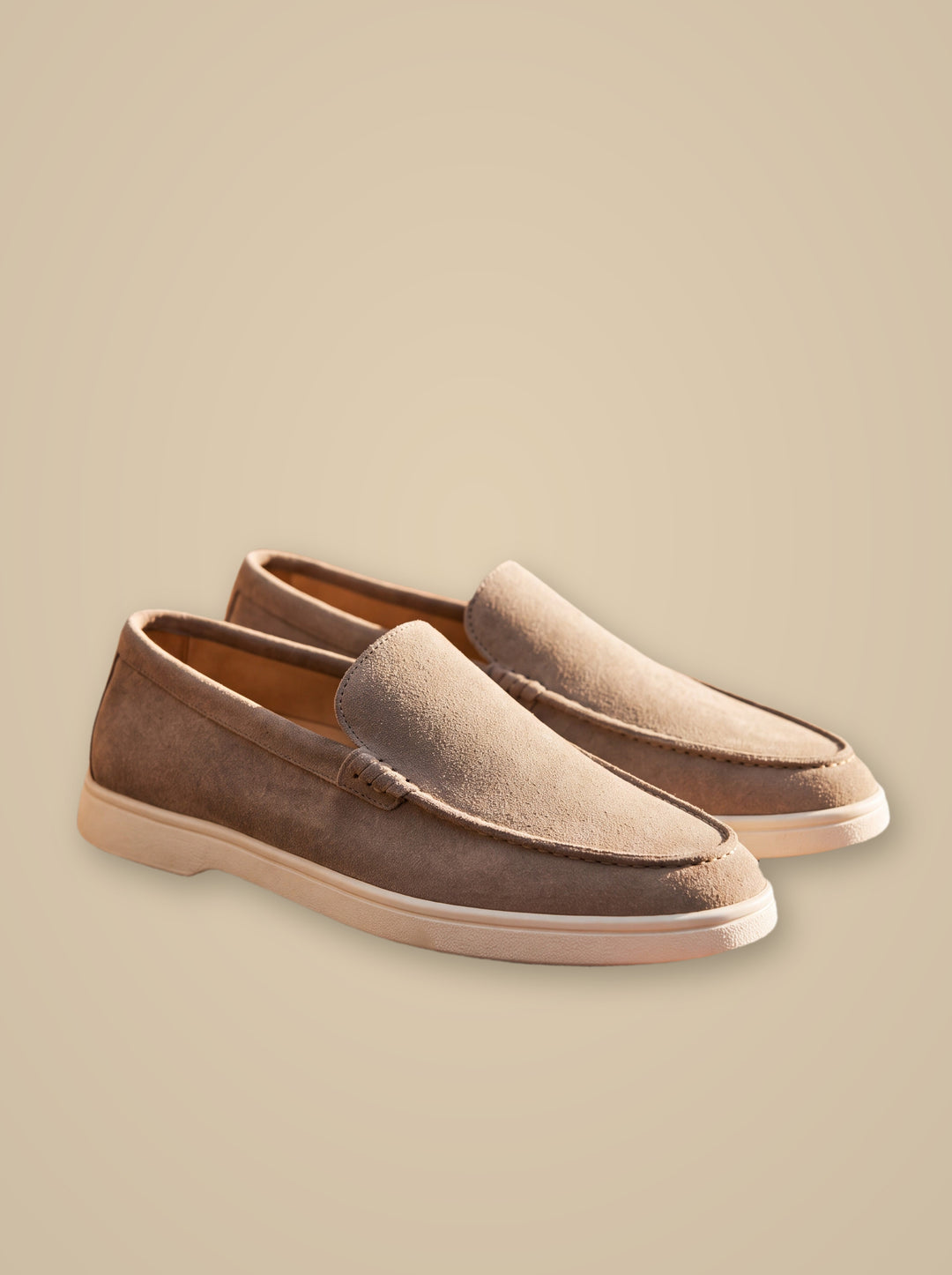 Hartley loafers in Beige, studio - Gentlemens Manor