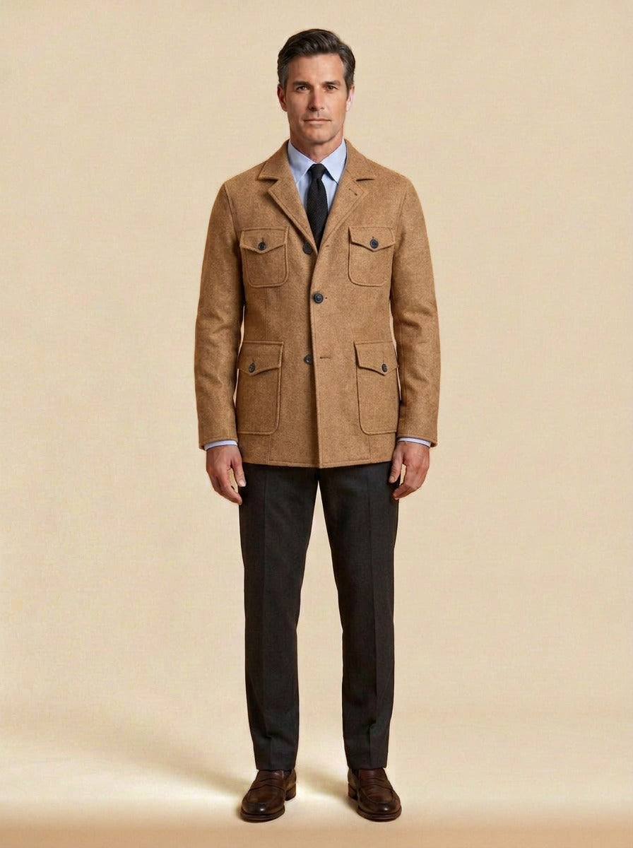 Hartwell field jacket in Camel, studio, Gentlemens Manor