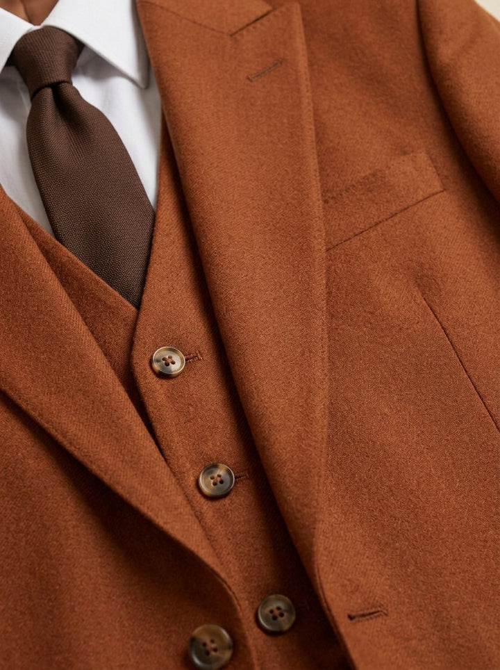 Hawthorne three piece suit, fabric close up, Gentlemens Manor
